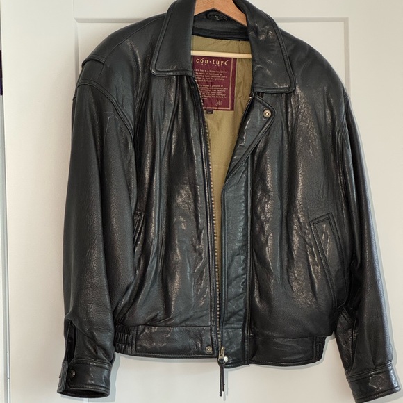 J. Park | genuine leather bomber jacket - Picture 4 of 15